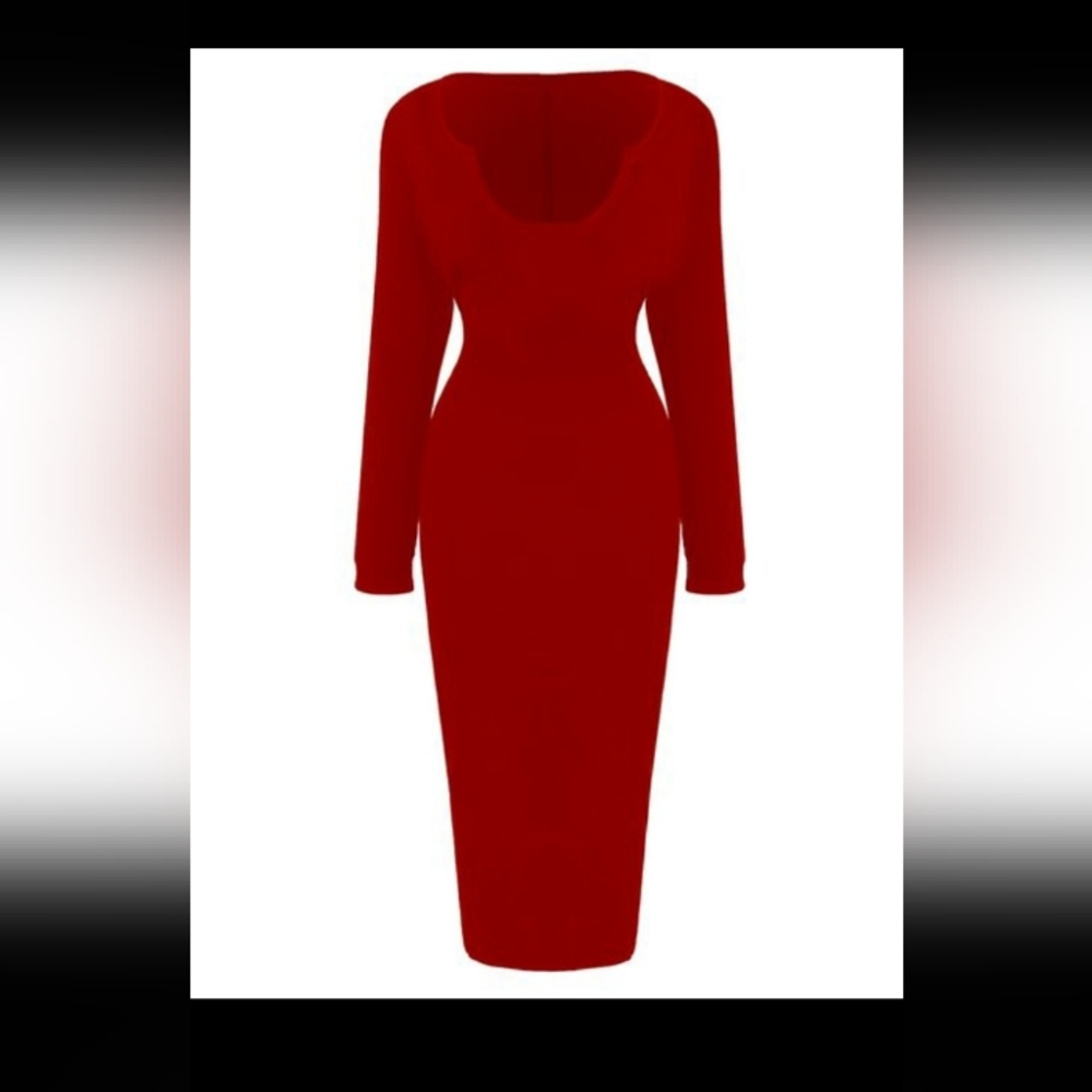 Red maxi dress